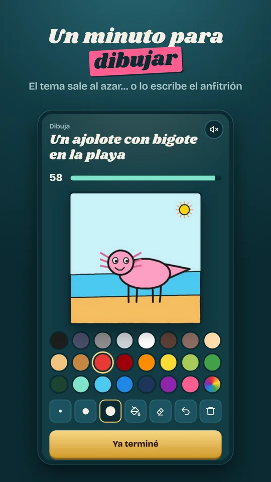 Un minuto para dibujar el tema