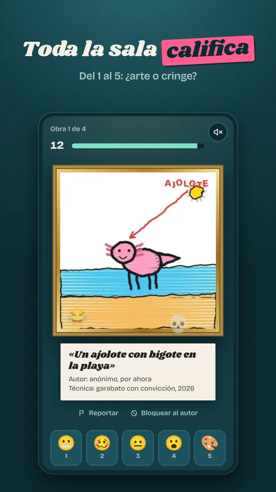 Toda la sala califica del 1 al 5
