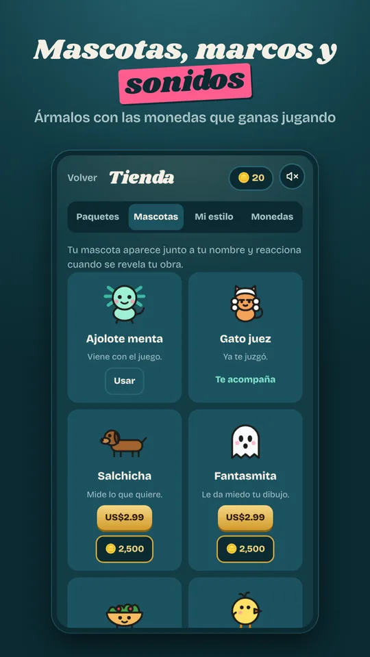 Mascotas, marcos y sonidos